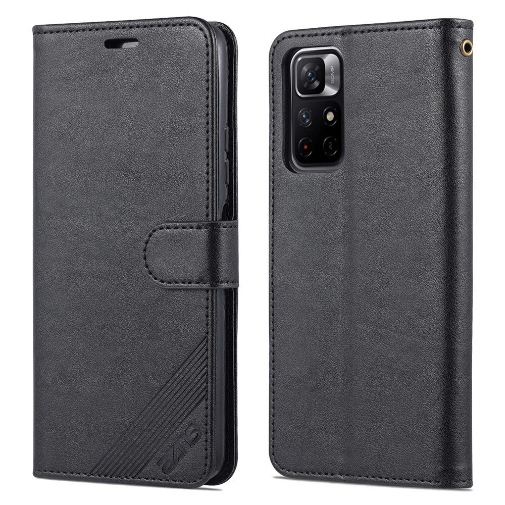 AZNS för Xiaomi Redmi Note 11 5G (Kina) (MediaTek)/Note 11T 5G/Note 11S 5G PU-läder, fallskyddande, dubbelsidigt magnetiskt spänne, plånboksfodral med design