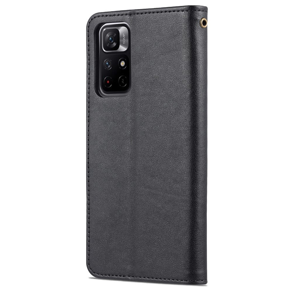 AZNS för Xiaomi Redmi Note 11 5G (Kina) (MediaTek)/Note 11T 5G/Note 11S 5G PU-läder, fallskyddande, dubbelsidigt magnetiskt spänne, plånboksfodral med design