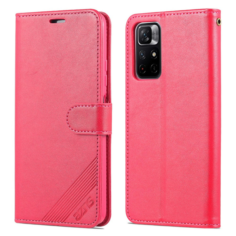 AZNS för Xiaomi Redmi Note 11 5G (Kina) (MediaTek)/Note 11T 5G/Note 11S 5G PU-läder, fallskyddande, dubbelsidigt magnetiskt spänne, plånboksfodral med design