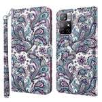 For Xiaomi Redmi Note 11 5G (China) (MediaTek)/Note 11T 5G/Note 11S 5G 3D Pattern Printing Magnetic PU Leather Wallet Stand Book Cover with Strap