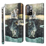 For Xiaomi Redmi Note 11 5G (China) (MediaTek)/Note 11T 5G/Note 11S 5G 3D Pattern Printing Magnetic PU Leather Wallet Stand Book Cover with Strap