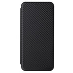 For Xiaomi Redmi Note 11 Pro 5G (China) (MediaTek)/11 Pro+ 5G Carbon Fiber Texture Anti-scratch Auto-absorbed Magnetic Closure Ring Strap Leather Stand Phone Case