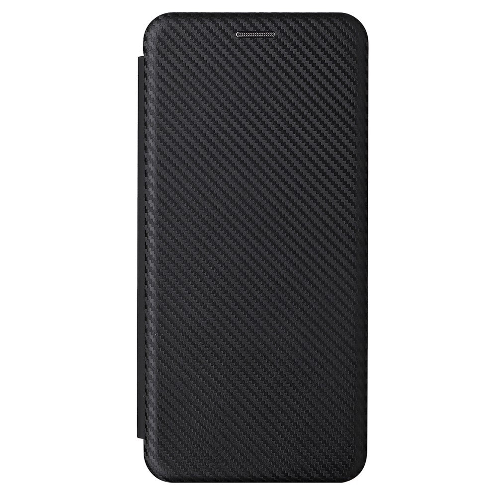 For Xiaomi Redmi Note 11 Pro 5G (China) (MediaTek)/11 Pro+ 5G Carbon Fiber Texture Anti-scratch Auto-absorbed Magnetic Closure Ring Strap Leather Stand Phone Case