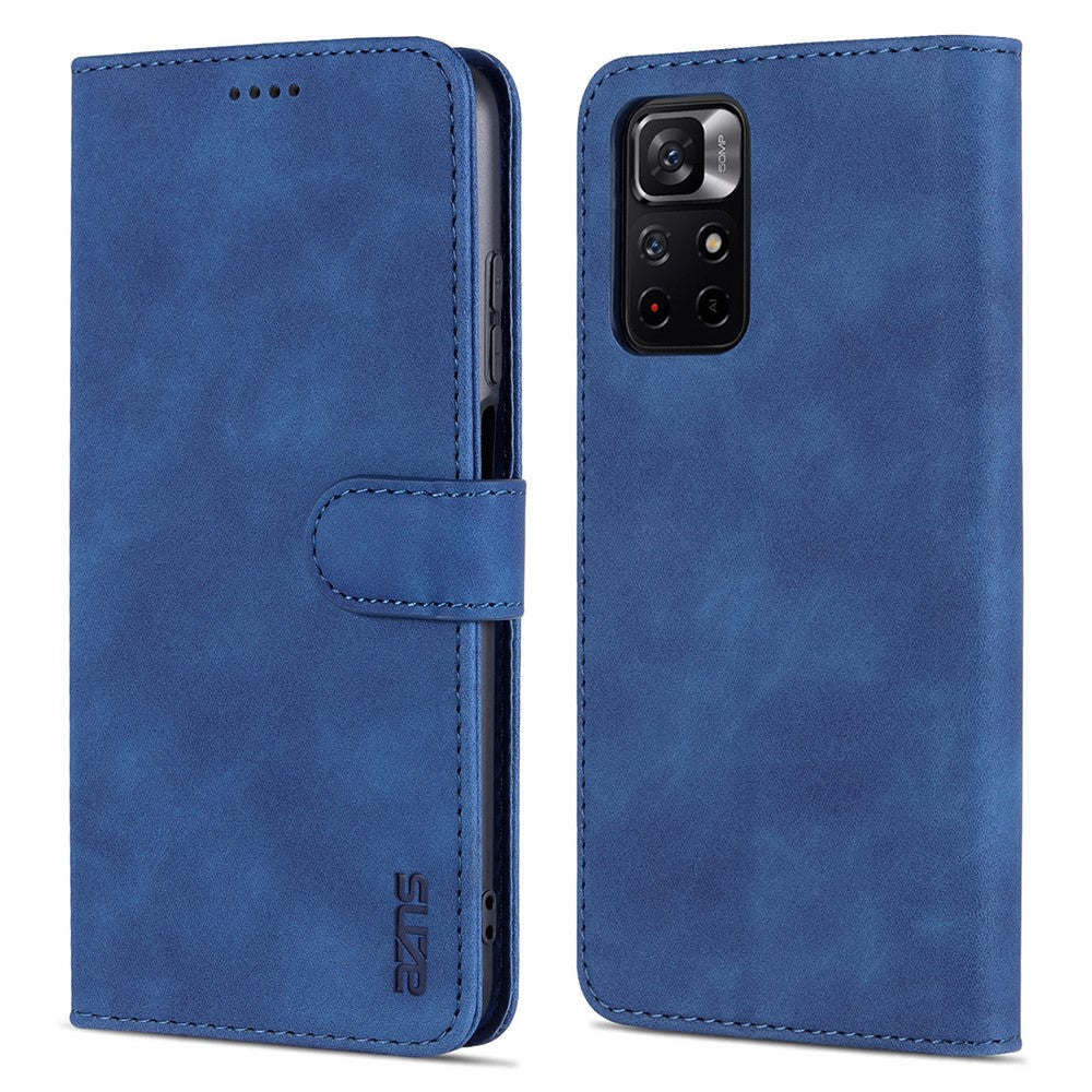 AZNS for Xiaomi Redmi Note 11 5G (China) (MediaTek)/Note 11T 5G/Note 11S 5G PU Leather Flip Folio Case Wallet Stand Shockproof TPU Inner Shell Phone Cover