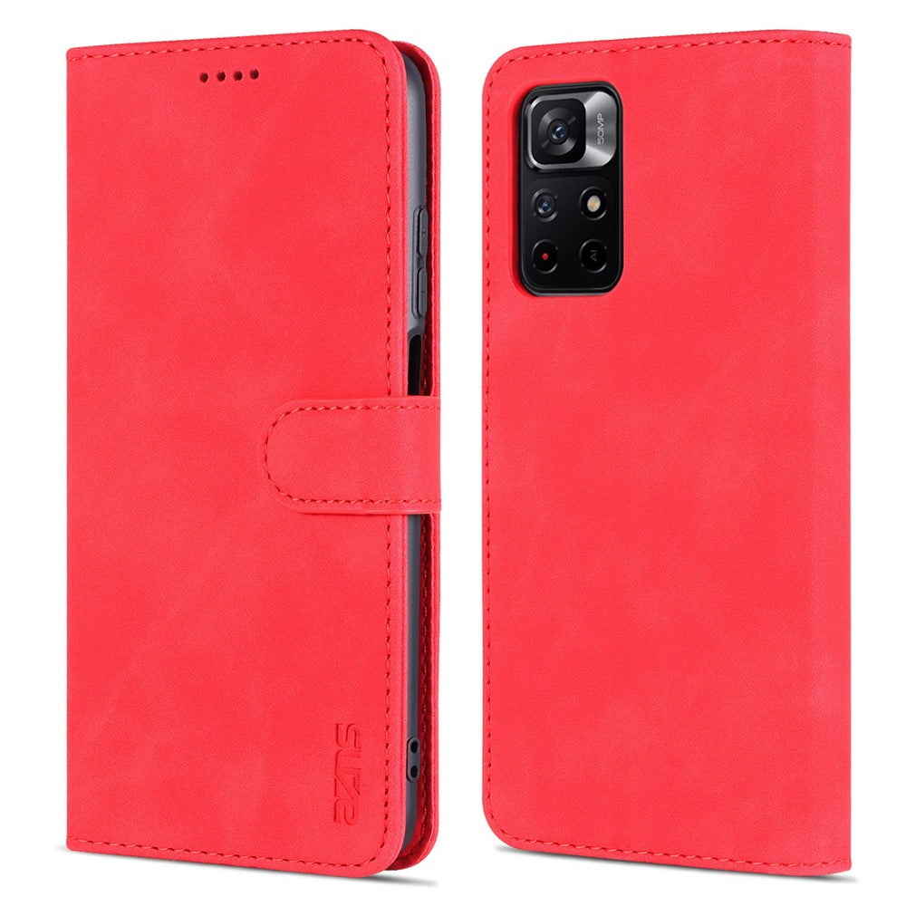 AZNS for Xiaomi Redmi Note 11 5G (China) (MediaTek)/Note 11T 5G/Note 11S 5G PU Leather Flip Folio Case Wallet Stand Shockproof TPU Inner Shell Phone Cover