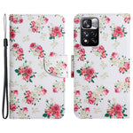 Cross Texture Pattern Printing Leather Stand Wallet Cover Flip Phone Case with Hand Strap for Xiaomi Redmi Note 11 Pro 5G (China) (MediaTek)/Note 11 Pro+ 5G