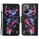 For Xiaomi Redmi Note 11 5G (China) (MediaTek)/Note 11T 5G/Note 11S 5G Cross Texture PU Leather Cover Pattern Printing Flip Wallet Stand Protective Phone Case with Strap