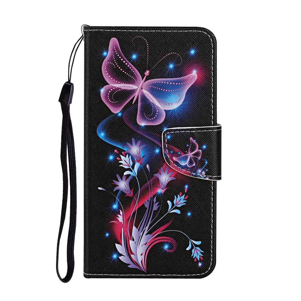 For Xiaomi Redmi Note 11 5G (China) (MediaTek)/Note 11T 5G/Note 11S 5G Cross Texture PU Leather Cover Pattern Printing Flip Wallet Stand Protective Phone Case with Strap