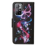 For Xiaomi Redmi Note 11 5G (China) (MediaTek)/Note 11T 5G/Note 11S 5G Cross Texture PU Leather Cover Pattern Printing Flip Wallet Stand Protective Phone Case with Strap