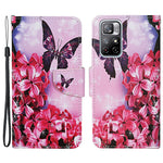 For Xiaomi Redmi Note 11 5G (China) (MediaTek)/Note 11T 5G/Note 11S 5G Cross Texture PU Leather Cover Pattern Printing Flip Wallet Stand Protective Phone Case with Strap