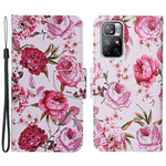 For Xiaomi Redmi Note 11 5G (China) (MediaTek)/Note 11T 5G/Note 11S 5G Cross Texture PU Leather Cover Pattern Printing Flip Wallet Stand Protective Phone Case with Strap