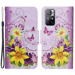For Xiaomi Redmi Note 11 5G (China) (MediaTek)/Note 11T 5G/Note 11S 5G Cross Texture PU Leather Cover Pattern Printing Flip Wallet Stand Protective Phone Case with Strap