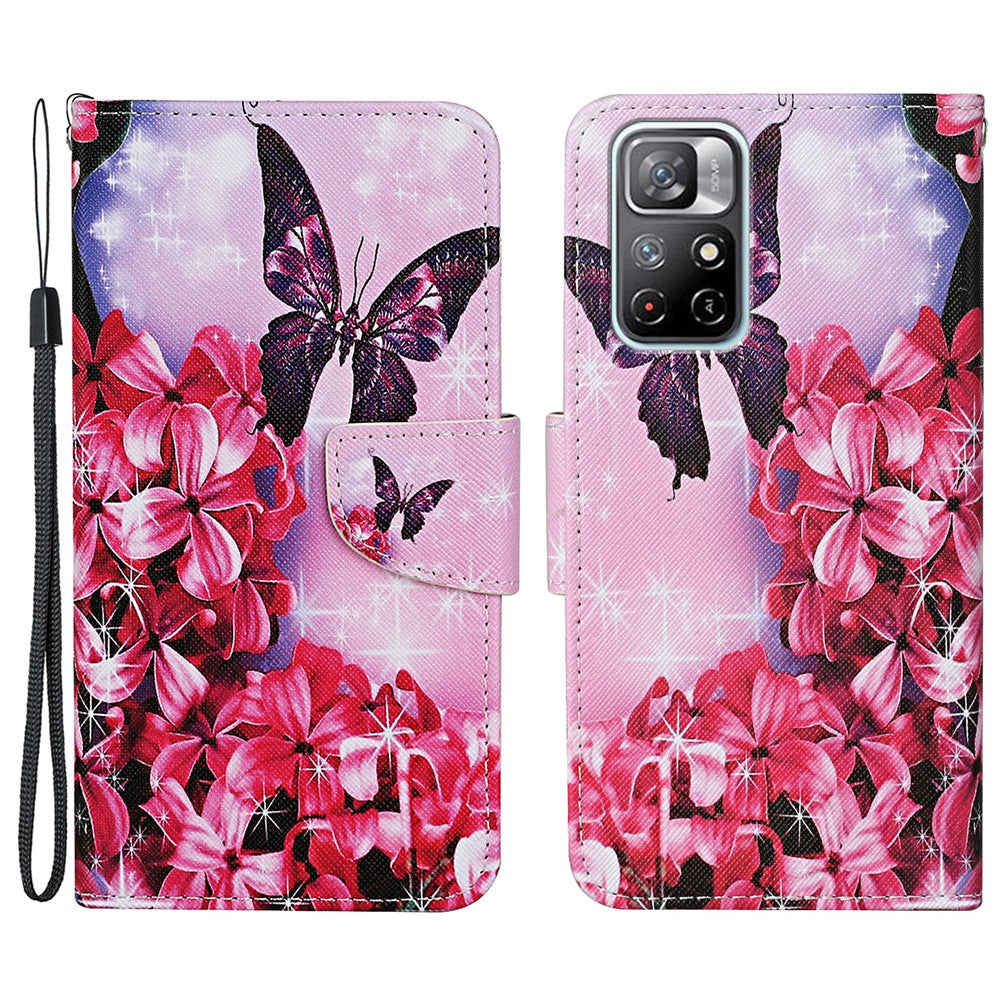 Fashionable Pattern Printing PU Leather Wallet Phone Case Stand Flip Full Body Shockproof Protective Cover for Xiaomi Redmi Note 11 Pro 5G (China) (MediaTek)/Note 11 Pro+ 5G