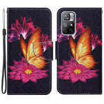 For Xiaomi Redmi Note 11 5G (China) (MediaTek)/Note 11T 5G/Note 11S 5G Pattern Printing TPU+PU Leather Wallet Phone Case Stand Flip Full Body Shockproof Protective Cover