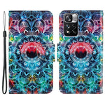 Folio Flip Cross Texture Leather Cover Wallet Stand Pattern Printing Phone Case with Strap for Xiaomi Redmi Note 11 Pro 5G (China) (MediaTek)/Note 11 Pro+ 5G