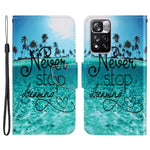 Folio Flip Cross Texture Leather Cover Wallet Stand Pattern Printing Phone Case with Strap for Xiaomi Redmi Note 11 Pro 5G (China) (MediaTek)/Note 11 Pro+ 5G