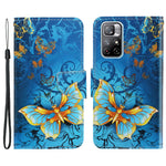 For Xiaomi Redmi Note 11 5G (China) (MediaTek)/Note 11T 5G/Note 11S 5G Pattern Printing Cross Texture PU Leather Wallet Case Magnetic Flip Stand Folio Cover with Strap