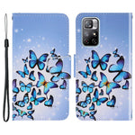 For Xiaomi Redmi Note 11 5G (China) (MediaTek)/Note 11T 5G/Note 11S 5G Pattern Printing Cross Texture PU Leather Wallet Case Magnetic Flip Stand Folio Cover with Strap
