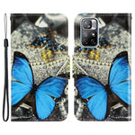 For Xiaomi Redmi Note 11 5G (China) (MediaTek)/Note 11T 5G/Note 11S 5G Pattern Printing Cross Texture PU Leather Wallet Case Magnetic Flip Stand Folio Cover with Strap