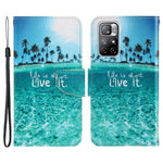 For Xiaomi Redmi Note 11 5G (China) (MediaTek)/Note 11T 5G/Note 11S 5G Pattern Printing Cross Texture PU Leather Wallet Case Magnetic Flip Stand Folio Cover with Strap