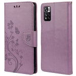 Imprinted Butterfly Flower Pattern PU Leather Magnetic Flip Cover Stand Feature Wallet Phone Case for Xiaomi Redmi Note 11 Pro 5G (China) (MediaTek)/Note 11 Pro+ 5G