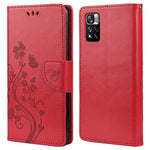 Imprinted Butterfly Flower Pattern PU Leather Magnetic Flip Cover Stand Feature Wallet Phone Case for Xiaomi Redmi Note 11 Pro 5G (China) (MediaTek)/Note 11 Pro+ 5G