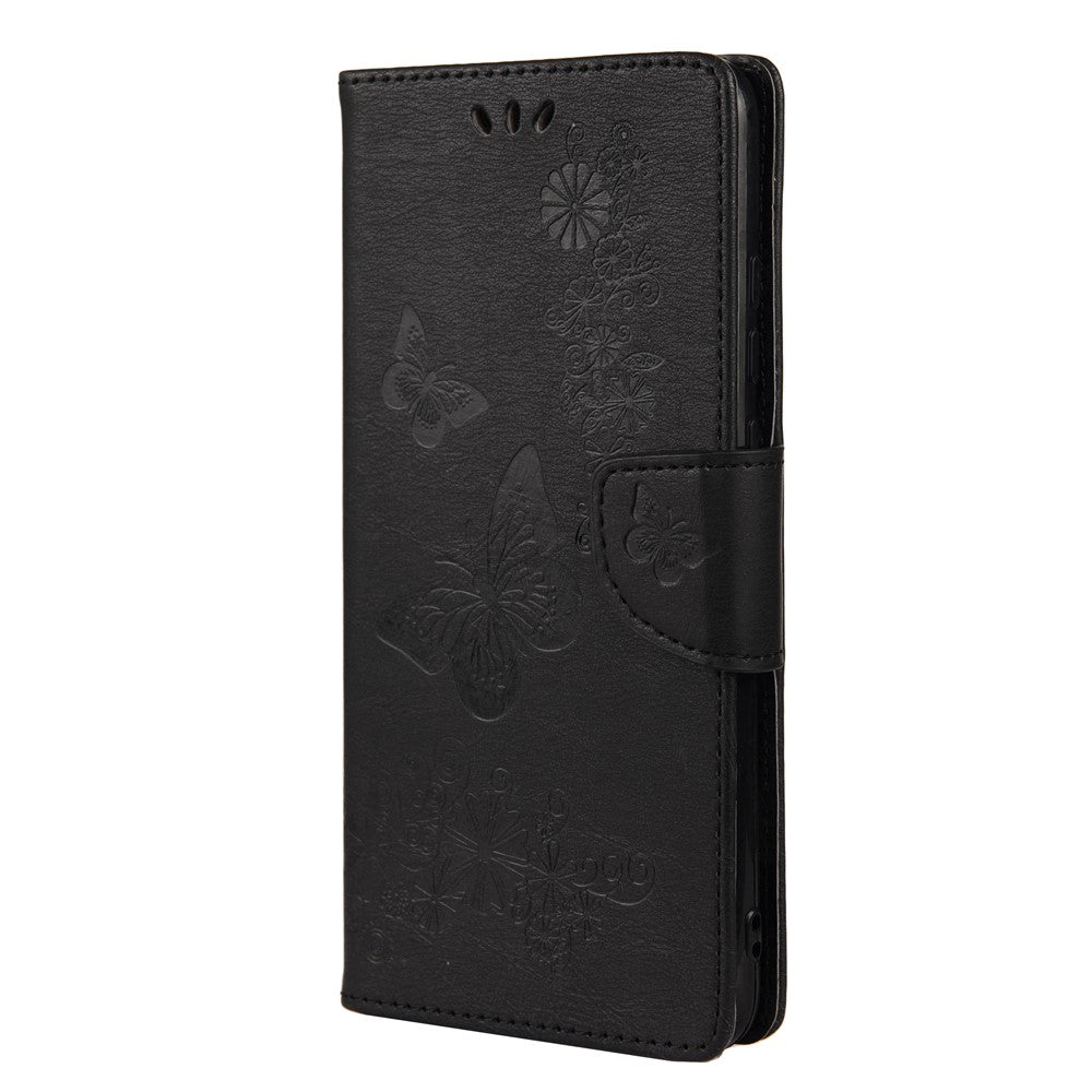 Xiaomi Redmi Note 11 5G (Kina) (MediaTek)/Note 11T 5G/Note 11S 5G Stötdämpande tryck Vacker fjärilsblomma Skyddande mobilskal Flip Stativ Plånbok Läderfodral