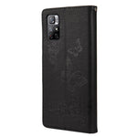 Xiaomi Redmi Note 11 5G (Kina) (MediaTek)/Note 11T 5G/Note 11S 5G Stötdämpande tryck Vacker fjärilsblomma Skyddande mobilskal Flip Stativ Plånbok Läderfodral