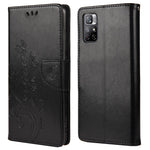 Xiaomi Redmi Note 11 5G (Kina) (MediaTek)/Note 11T 5G/Note 11S 5G Stativfodral med tryck, fjärilsblomma, fällbart läderfodral