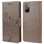 For Xiaomi Redmi Note 11 5G (China) (MediaTek)/Note 11T 5G/Note 11S 5G Supporting Stand Phone Case Imprinting Butterfly Flower Flip Wallet Leather Phone Covering