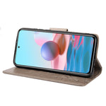 Xiaomi Redmi Note 11 5G (Kina) (MediaTek)/Note 11T 5G/Note 11S 5G Stativfodral med tryck, fjärilsblomma, fällbart läderfodral