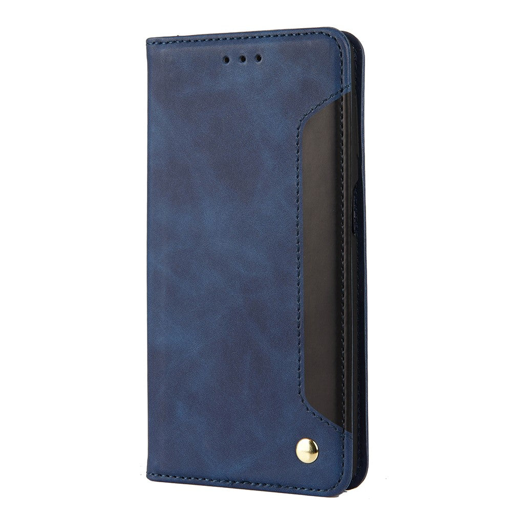 Skin-touch Feeling Stand Wallet Color Splicing Phone Case Leather Cover for Xiaomi Redmi Note 11 Pro 5G (China) (MediaTek)/Note 11 Pro+ 5G