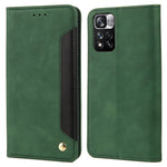 Skin-touch Feeling Stand Wallet Color Splicing Phone Case Leather Cover for Xiaomi Redmi Note 11 Pro 5G (China) (MediaTek)/Note 11 Pro+ 5G