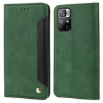 For Xiaomi Redmi Note 11 5G (China) (MediaTek)/Note 11T 5G/Note 11S 5G Color Splicing Full Protection Leather Stand Wallet Cover Phone Case