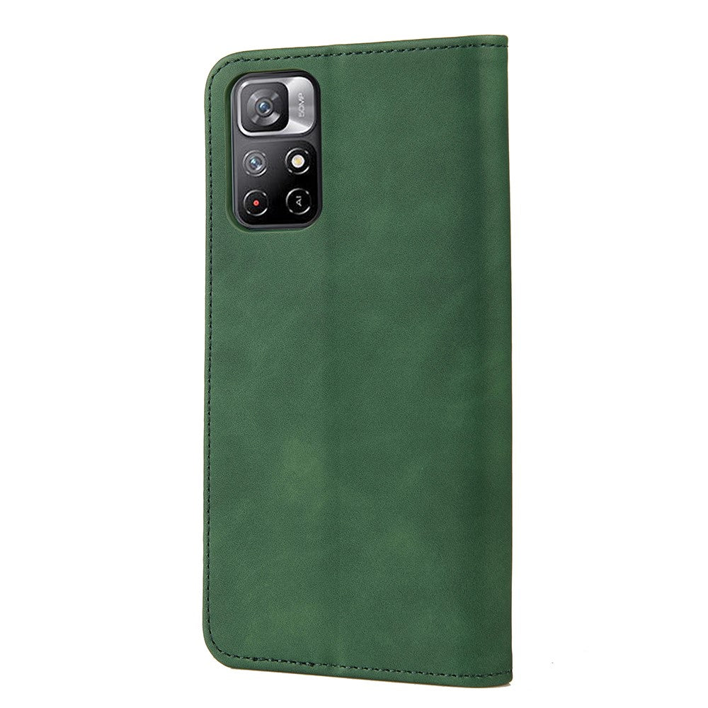 For Xiaomi Redmi Note 11 5G (China) (MediaTek)/Note 11T 5G/Note 11S 5G Color Splicing Full Protection Leather Stand Wallet Cover Phone Case