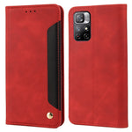 For Xiaomi Redmi Note 11 5G (China) (MediaTek)/Note 11T 5G/Note 11S 5G Color Splicing Full Protection Leather Stand Wallet Cover Phone Case