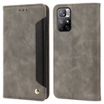 For Xiaomi Redmi Note 11 5G (China) (MediaTek)/Note 11T 5G/Note 11S 5G Color Splicing Full Protection Leather Stand Wallet Cover Phone Case