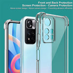 IMAK Four Corner Airbags Shockproof Transparent TPU Phone Case Cover with Screen Protector for Xiaomi Redmi Note 11 Pro+ 5G/Redmi Note 11 Pro 5G (China) (MediaTek)