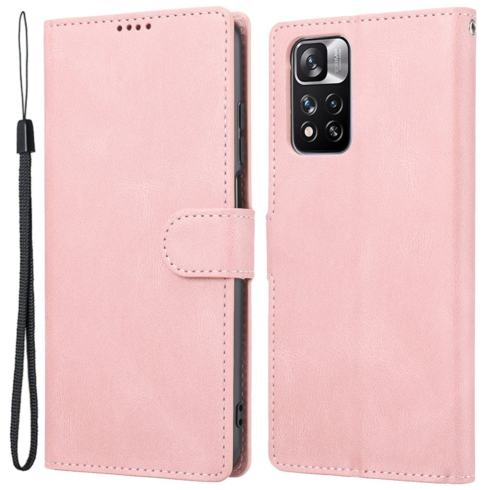 Magnetic Classic Style PU Leather Wallet Case Stand Anti-Scratch Full Protective Phone Cover with Strap for Xiaomi Redmi Note 11 Pro 5G (China) (MediaTek)/Note 11 Pro+ 5G