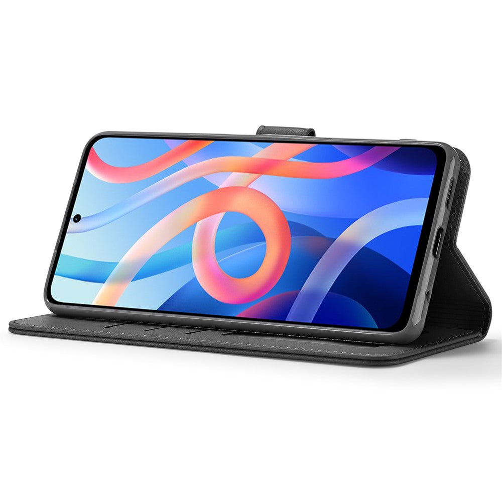 LC.IMEEKE PU Leather Foldable Stand Phone Case Flip Cover with Wallet Design for Xiaomi Redmi Note 11 5G (China) (MediaTek)/Redmi Note 11T 5G/Redmi Note 11S 5G