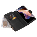For Xiaomi Redmi Note 11 Pro 5G (China) (Mediatek) / Note 11 Pro+ 5G Zipper Wallet Case with 15 Card Slots and Strap Leather Phone Cover