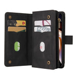 For Xiaomi Redmi Note 11 Pro 5G (China) (Mediatek) / Note 11 Pro+ 5G Zipper Wallet Case with 15 Card Slots and Strap Leather Phone Cover