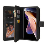 For Xiaomi Redmi Note 11 Pro 5G (China) (Mediatek) / Note 11 Pro+ 5G Zipper Wallet Case with 15 Card Slots and Strap Leather Phone Cover