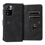For Xiaomi Redmi Note 11 Pro 5G (China) (Mediatek) / Note 11 Pro+ 5G Zipper Wallet Case with 15 Card Slots and Strap Leather Phone Cover