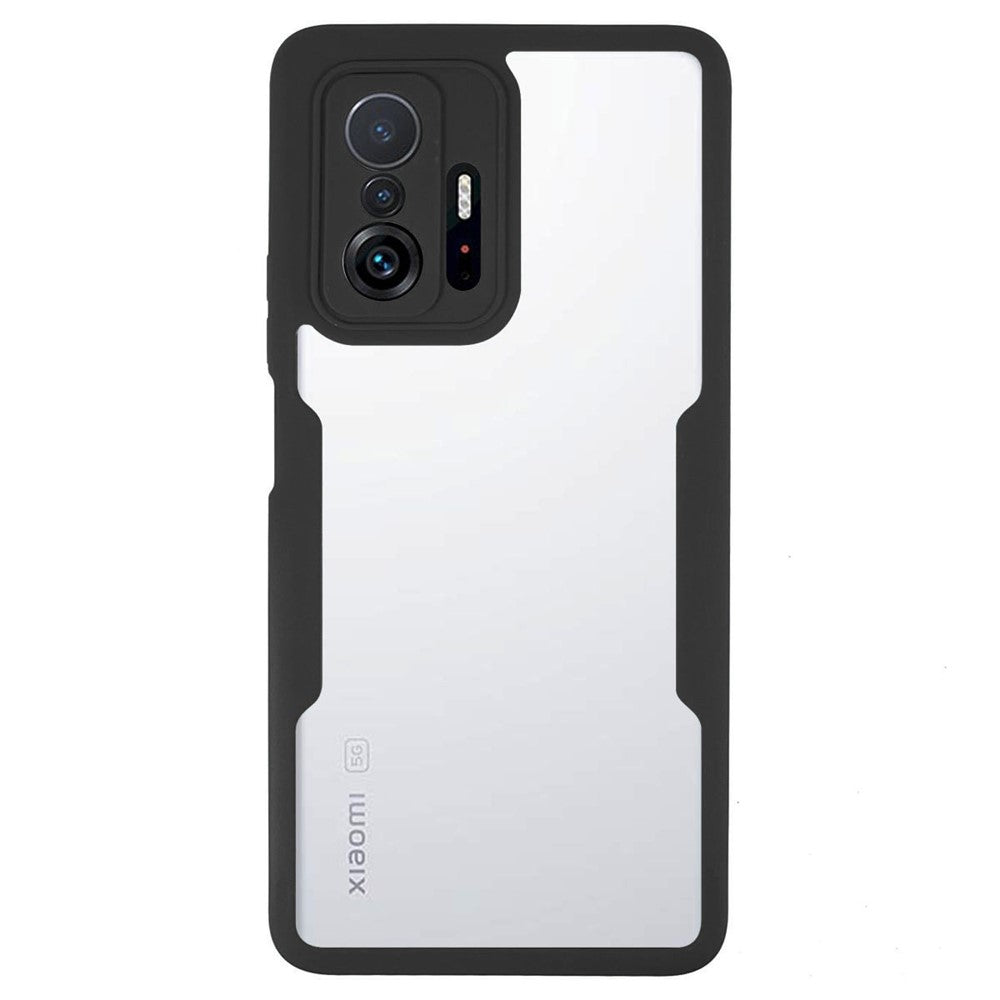 Kameralinsskydd Akryl + TPU Heltäckande Hybrid Mobilskal med PET-skärmfilm för Xiaomi 11T/11T Pro