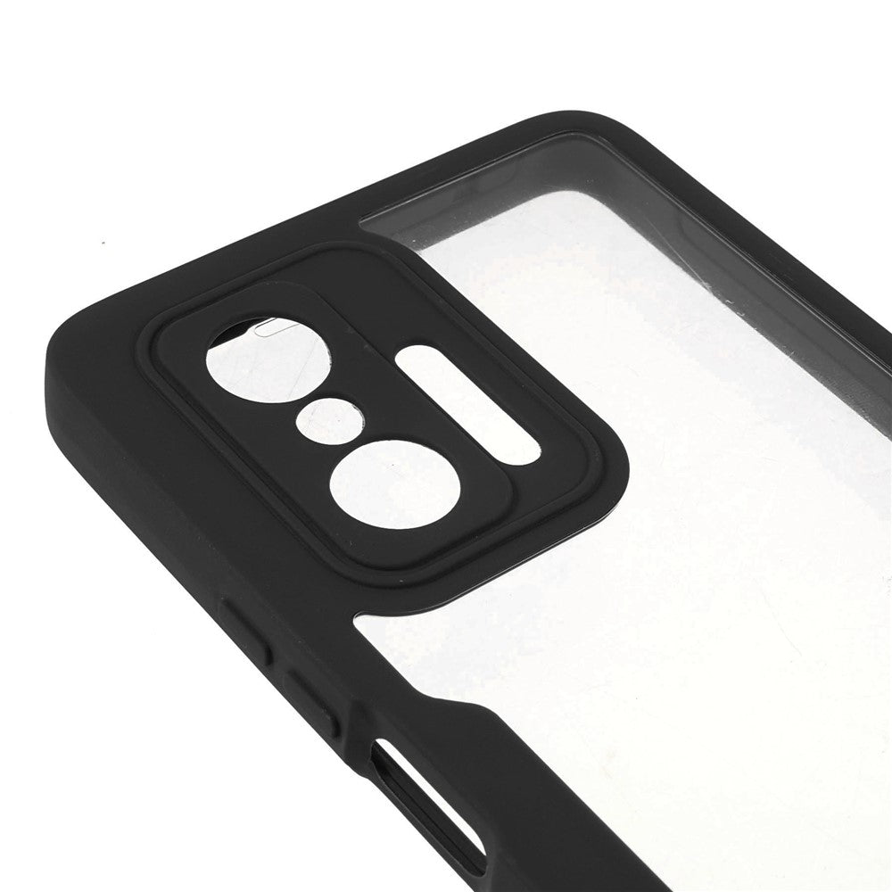 Kameralinsskydd Akryl + TPU Heltäckande Hybrid Mobilskal med PET-skärmfilm för Xiaomi 11T/11T Pro