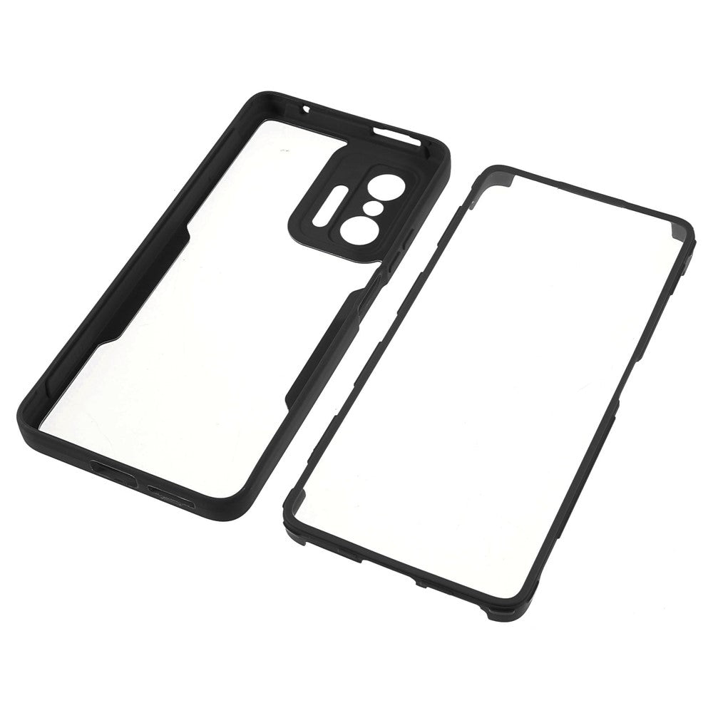 Kameralinsskydd Akryl + TPU Heltäckande Hybrid Mobilskal med PET-skärmfilm för Xiaomi 11T/11T Pro