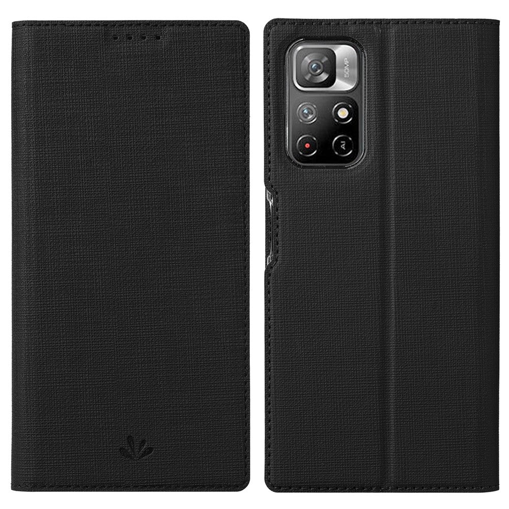 VILI DMX-serien reptålig mobilmobilväska PU-läder stativ automatiskt magnetiskt stängt mobilskal för Xiaomi Redmi Note 11 5G (Kina) (MediaTek)/Note 11S 5G/Note 11T 5G