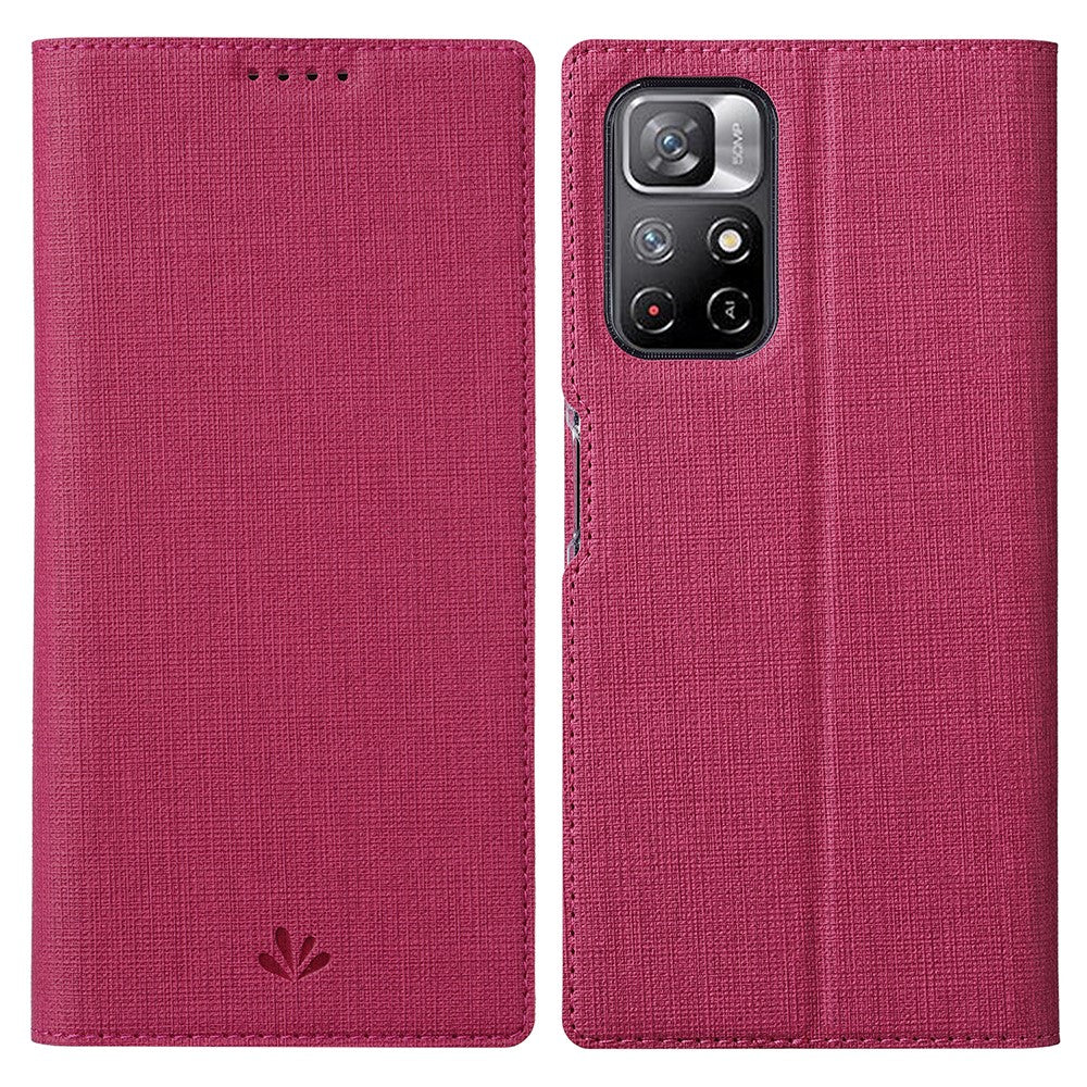 VILI DMX-serien reptålig mobilmobilväska PU-läder stativ automatiskt magnetiskt stängt mobilskal för Xiaomi Redmi Note 11 5G (Kina) (MediaTek)/Note 11S 5G/Note 11T 5G