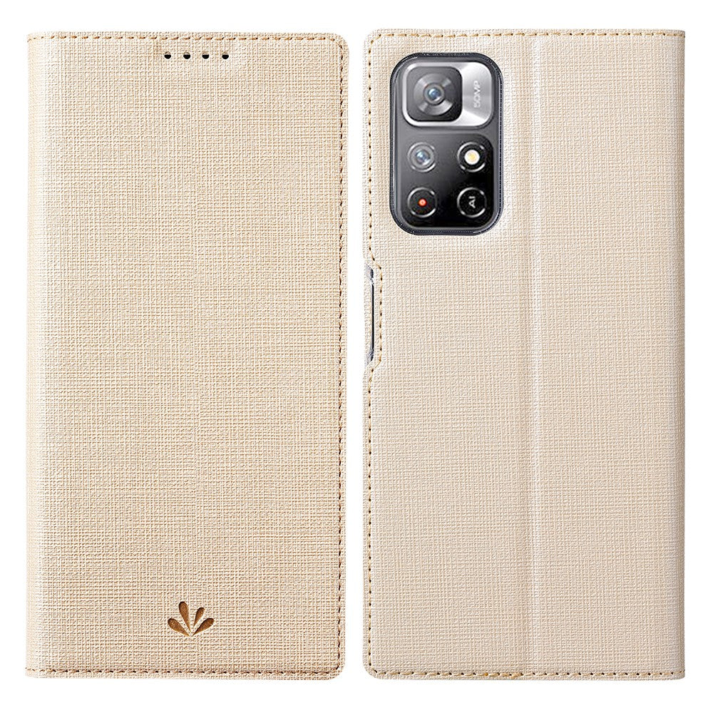 VILI DMX-serien reptålig mobilmobilväska PU-läder stativ automatiskt magnetiskt stängt mobilskal för Xiaomi Redmi Note 11 5G (Kina) (MediaTek)/Note 11S 5G/Note 11T 5G